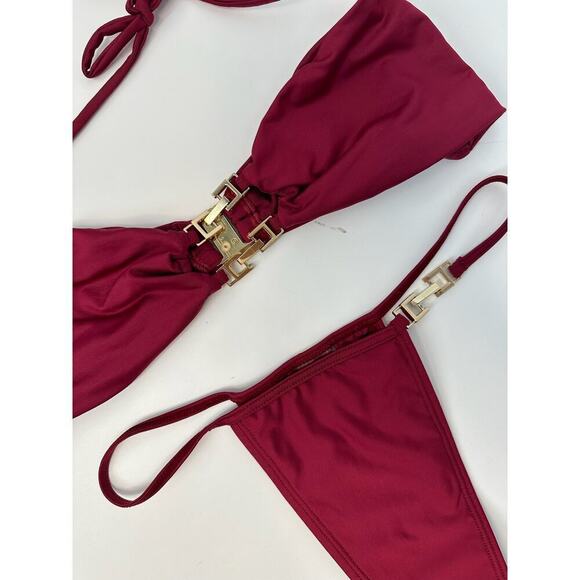 Heart of Sun Swim ELEKTRA Bikini Set in Wine - Picture 3 of 8